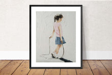 Load image into Gallery viewer, Girl skipping Painting, PRINTS, Canvas,Poster, Commissions, Fine Art - from original oil painting by James Coates