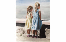 Load image into Gallery viewer, Sisters Painting, Best Friends Art, Siblings Poster, Wall Art, Canvas Print by James Coates