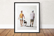 Load image into Gallery viewer, Couple and dog Painting - Poster - Wall art - Canvas Print - Fine Art - from original oil painting by James Coates