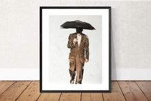 Load image into Gallery viewer, Man with Umbrella Painting, Canvas, Posters, Originals, Commissions, - Wall art, Fine Art - from original oil painting by James Coates