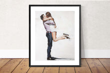 Load image into Gallery viewer, Couple embracing - Painting -Wall art - Canvas Print - Fine Art - from original oil painting by James Coates