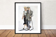 Load image into Gallery viewer, Old Couple - Painting - Poster - Wall art - Canvas Print - Fine Art - from original oil painting by James Coates