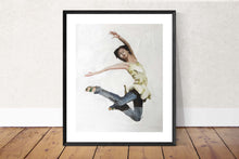 Load image into Gallery viewer, Woman Leaping Painting, Prints, Canvas, Posters, Originals, Commissions, Fine Art - from original oil painting by James Coates