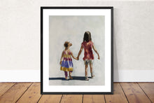 Load image into Gallery viewer, Children holding hands Painting, Posters, Prints, Originals, Commissions, Fine Art - from original oil painting by James Coates
