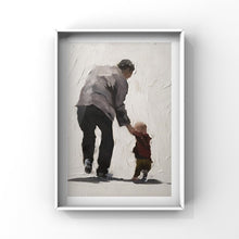 Load image into Gallery viewer, Grandpa and boy Painting, family Wall art, family Canvas Print, family Fine Art, from original oil painting by James Coates