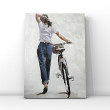 Load image into Gallery viewer, Cycling Painting - Cycling Poster - Cycling art - Canvas Print - Fine Art - from original oil painting by James Coates