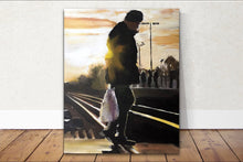 Load image into Gallery viewer, Man waiting Painting, Poster, Wall art, Print, Commission, Fine Art - from original oil painting by James Coates
