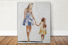 Load image into Gallery viewer, Mother and daughter - Painting -Wall art - Canvas Print - Fine Art - from original oil painting by James Coates