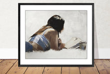 Load image into Gallery viewer, Woman reading Painting, Prints, Canvas, Posters, Originals, Commissions - Fine Art - from original oil painting by James Coates