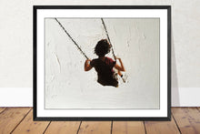 Load image into Gallery viewer, Child Swinging Painting, PRINTS, Canvas, Posters, Commissions, Fine Art - from original oil painting by James Coates