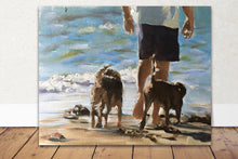 Load image into Gallery viewer, Beach Dog Painting - Dog art - Dog Print - Fine Art - from original oil painting by James Coates