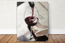 Load image into Gallery viewer, Red Wine Painting , Still life art, Prints, Originals, Fine Art from original oil painting by James Coates