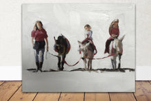 Load image into Gallery viewer, Children on Horses painting, Prints, Canvas, Posters, Originals, Commissions, Fine Art - from original oil painting by James Coates