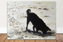 Load image into Gallery viewer, Dog Digging Painting, Prints, Canvas, Posters, Originals, Commissions, Fine Art - from original oil painting by James Coates