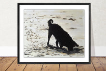 Load image into Gallery viewer, Dog Digging Painting, Prints, Canvas, Posters, Originals, Commissions, Fine Art - from original oil painting by James Coates