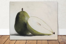 Load image into Gallery viewer, Pear Painting, Prints, Canvas, Posters, Originals, Commissions - Fine Art from original oil painting by James Coates
