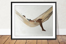 Load image into Gallery viewer, Woman in Hammock Painting Wall art - Canvas Print - Fine Art - from original oil painting by James Coates