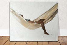 Load image into Gallery viewer, Woman in Hammock Painting Wall art - Canvas Print - Fine Art - from original oil painting by James Coates