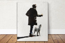Load image into Gallery viewer, Woman and Dog Painting, Prints, Posters, Originals, Commissions, Fine Art - from original oil painting by James Coates