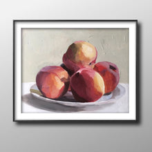 Load image into Gallery viewer, Peaches Painting, Prints, Posters, Canvas, Originals, Commissions, Food art - Fine Art - from original oil painting by James Coates