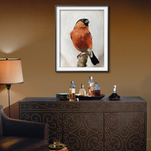 Load image into Gallery viewer, Bullfinch bird - Painting - Poster - Wall art - Canvas Print - Fine Art - from original oil painting by James Coates