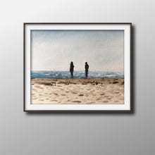 Load image into Gallery viewer, Couple on the Beach Painting, Prints, Canvas, Posters , Originals, Commissions, Fine Art - from original oil painting by James Coates
