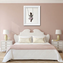 Load image into Gallery viewer, Girl swinging Painting - Poster - Wall art - Canvas Print - Fine Art - from original oil painting by James Coates