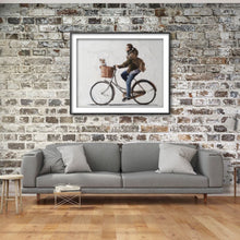 Load image into Gallery viewer, Woman riding bike Painting, PRINTS, Canvas, Posters, Commissions - Fine Art - from original oil painting by James Coates