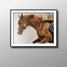 Load image into Gallery viewer, Horse racing Painting, PRINTS, Canvas, Poster, Commissions, Fine Art - from original oil painting by James Coates