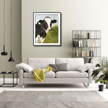 Load image into Gallery viewer, Black and White Cow Painting, PRINTS, Canvas, Commission, Fine Art - from original oil painting by James Coates