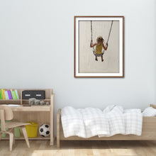 Load image into Gallery viewer, Girl on a swing Painting, Prints, Poster, Canvas, Originals, Commissions - Fine Art - from original oil painting by James Coates