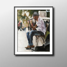 Load image into Gallery viewer, Music player - Painting -Wall art - Canvas Print - Fine Art - from original oil painting by James Coates