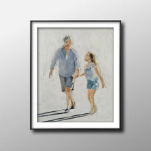 Load image into Gallery viewer, Daddy and daughter - Painting -Wall art - Canvas Print - Fine Art - from original oil painting by James Coates