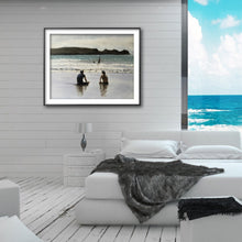 Load image into Gallery viewer, Couple on beach Painting, Beach art, Beach Prints, Fine Art - from original oil painting by James Coates