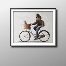Load image into Gallery viewer, Woman riding bike Painting, PRINTS, Canvas, Posters, Commissions - Fine Art - from original oil painting by James Coates