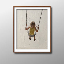Load image into Gallery viewer, Girl on a swing Painting, Prints, Poster, Canvas, Originals, Commissions - Fine Art - from original oil painting by James Coates