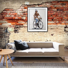 Load image into Gallery viewer, Girl riding bike Painting, PRINTS, Canvas, Poster, Commissions , Fine Art - from original oil painting by James Coates