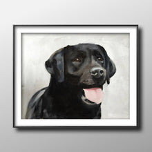 Load image into Gallery viewer, Black Labrador - Painting - Dog art - Dog Print - Fine Art - from original oil painting by James Coates