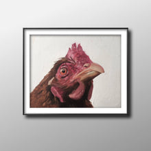 Load image into Gallery viewer, Hen - Painting - Poster - Wall art - Canvas Print - Fine Art - from original oil painting by James Coates