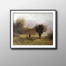 Load image into Gallery viewer, Man in field - Painting - Poster - Wall art - Canvas Print - Fine Art - from original oil painting by James Coates