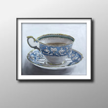 Load image into Gallery viewer, Cup of tea Painting - Still life art - Canvas and Paper Prints - Fine Art from original oil painting by James Coates