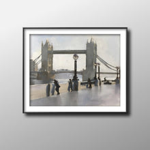 Load image into Gallery viewer, London Bridge Painting, Wall art , Canvas Print, Fine Art - from original oil painting by James Coates