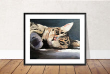 Load image into Gallery viewer, Cat Painting , cat Poster, Wall art, Canvas Print, Fine Art - from original oil painting by James Coates