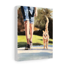 Load image into Gallery viewer, Cat and human Painting , cat Poster, Wall art, Canvas Print, Fine Art - from original oil painting by James Coates