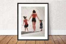 Load image into Gallery viewer, Family walking Painting, Family Wall art, Family Canvas Print, Family Fine Art , from original oil painting by James Coates