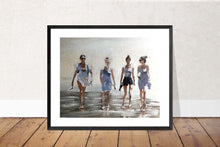 Load image into Gallery viewer, Friends Painting , women Wall art, Beach Canvas Print, Fine Art - from original oil painting by James Coates