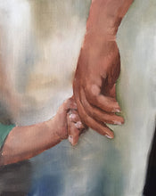 Load image into Gallery viewer, Holding hands Painting, Love Wall art, Canvas Print, Fine Art - from original oil painting by James Coates
