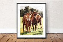 Load image into Gallery viewer, Cow Painting ,Cow art, Cow Print ,Fine Art - from original oil painting by James Coates