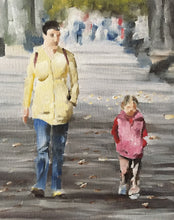 Load image into Gallery viewer, Mother and daughter Painting, Poster, Wall art, Prints, Commissions, Fine Art - from original oil painting by James Coates