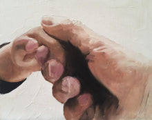 Load image into Gallery viewer, Holding hands,Painting, love Wall art, care Canvas Print - Fine Art - from original oil painting by James Coates